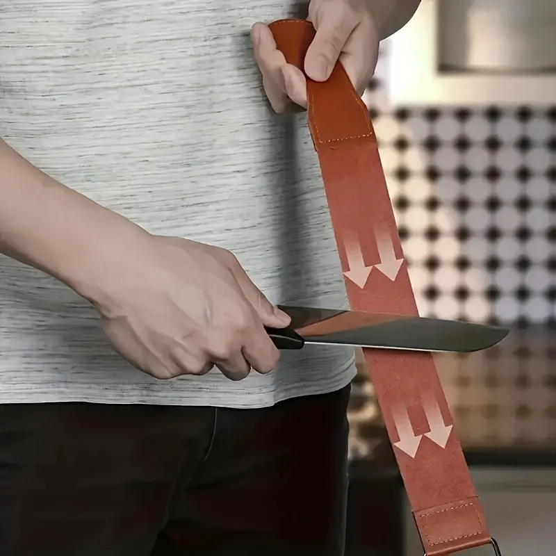Professional Barber Leather Shaving Strop, Unscented Straight Razor Sharpening Strap for Beard Razor Polishing & Honing