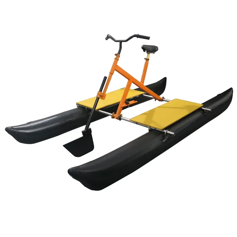 Portable Inflatable PVC Water Bike for 1 Person Floating Ocean Pedal Bicycle with Propeller Fun Summer Sea Toy for Adults