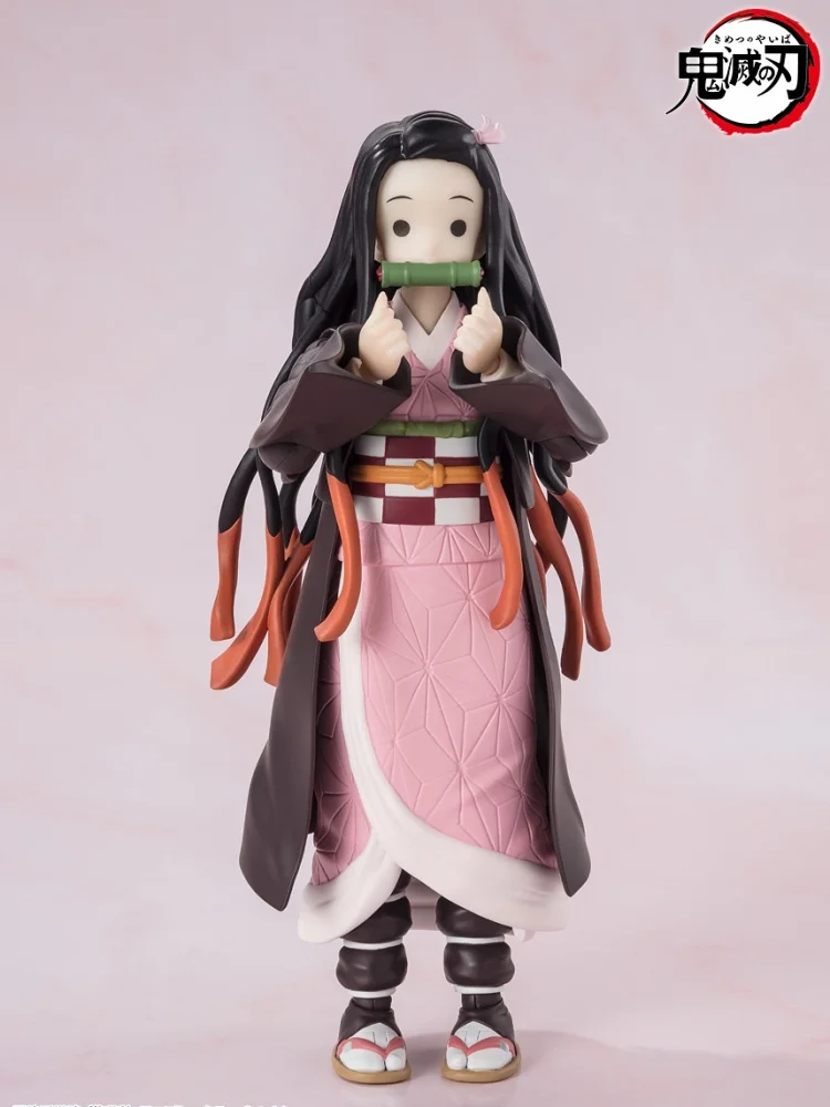 재고 반다이 오리지널 S.H.Figuarts Shf 악마 슬레이 네즈코 카마도 애니메이션 액션 피규어 모델 완제품 장난감, 어린이 선물