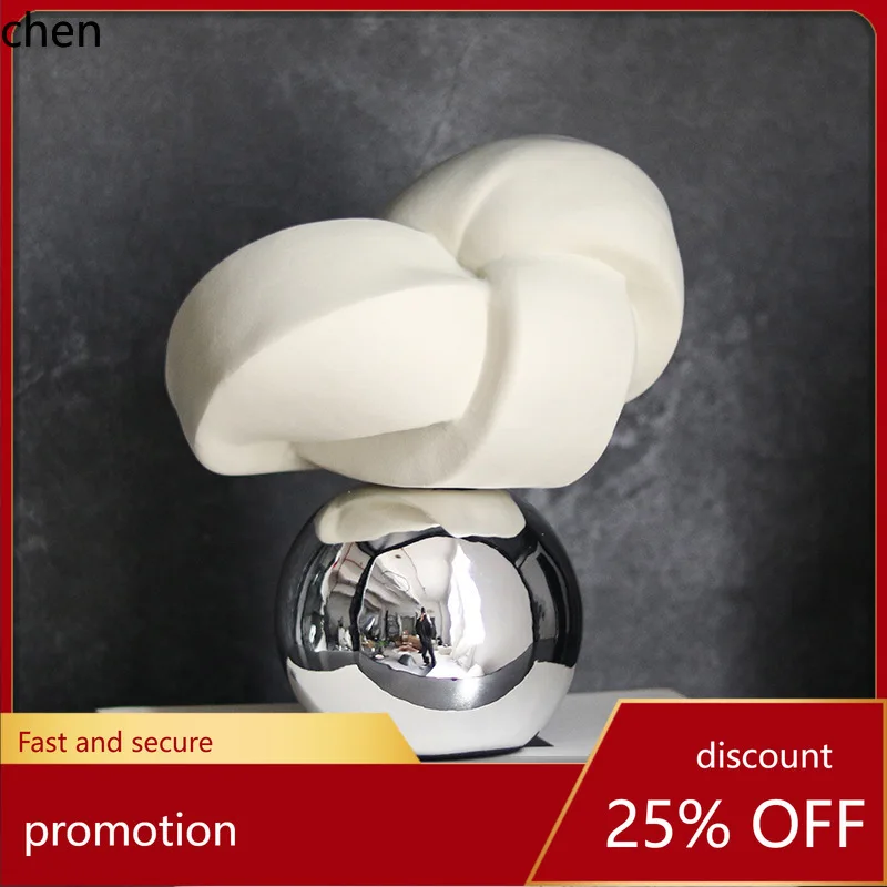 

H1 Modern Decorative Ornaments for Sales Centers and Home Showrooms, Abstract Geometric Twisted and Entangled Artifacts