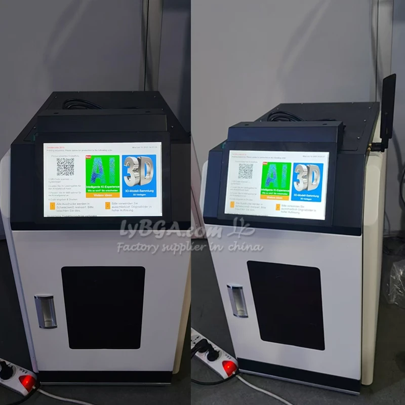 LY جديد ثلاثية الأبعاد آلة الحفر الداخلية المهنية كريستال الكرة الليزر حفارة الضوء الأخضر/ليزر الأشعة فوق البنفسجية 1 واط LY-A04A مع 2 مجموعات تركيبات