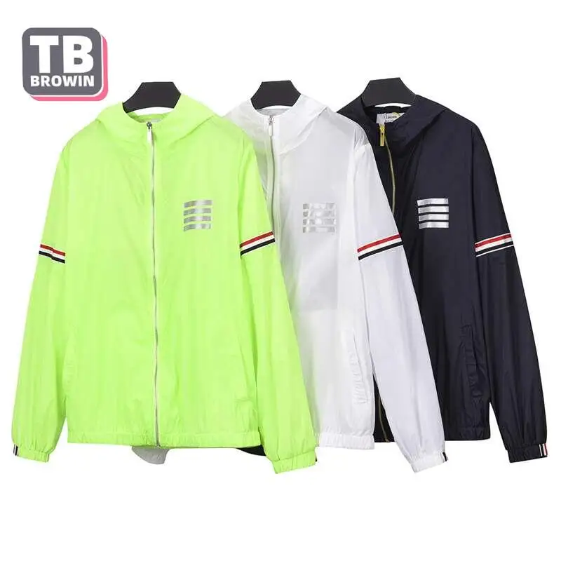 

Men's Quick Dry Sunscreen Clothing Uv Sun Protection Summer Coats Thin Casual T&B Hooded Skin Jacket Windbreaker