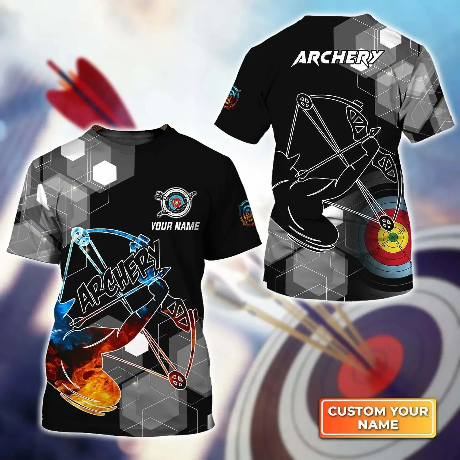 

Archery 3D Printed T Shirt Man Summer O-Neck Short Sleeve Oversized Top Casual Tee Loose Streetwear Harajaku Breathable and Cool