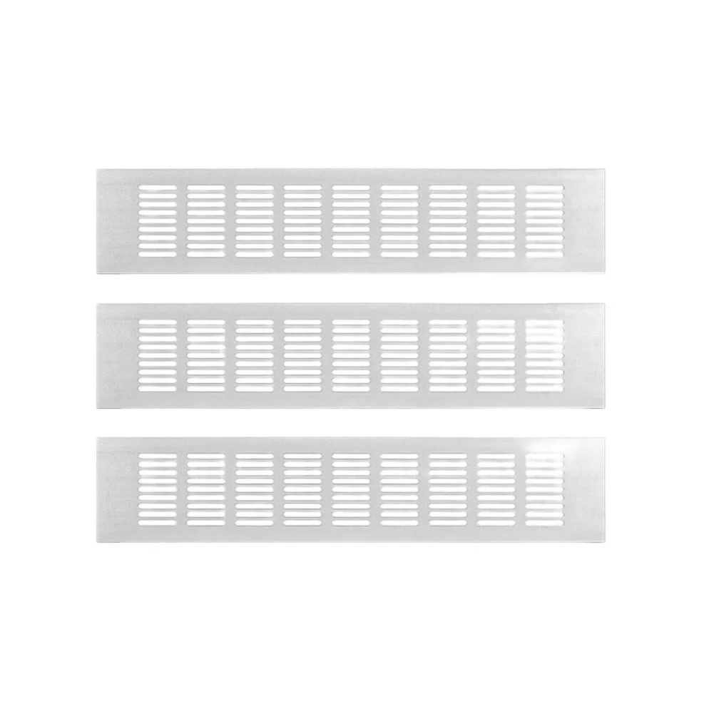 3PCS Aluminum Alloy Air Grille Cover 300 x 80 mm for Kitchen Cabinets For Shoe Cabinets Bathroom Cabinets Ducts