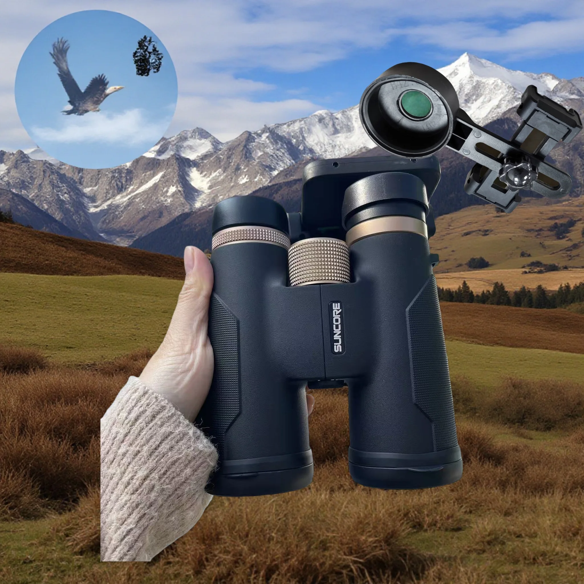 

Бинокль SUNCORE 10x42 для взрослых — бинокль для наблюдения за птицами, кемпинга, пеших прогулок LIAN