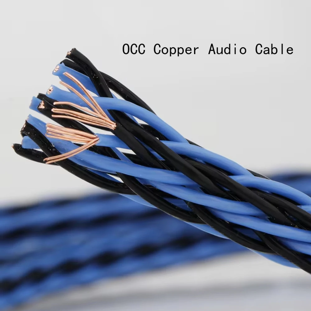 

Preffair 8TC VariStrand OCC Copper Audio Hifi Speaker Cable Hi-End Loudspeaker Line 9AWG Speaker Wire L307