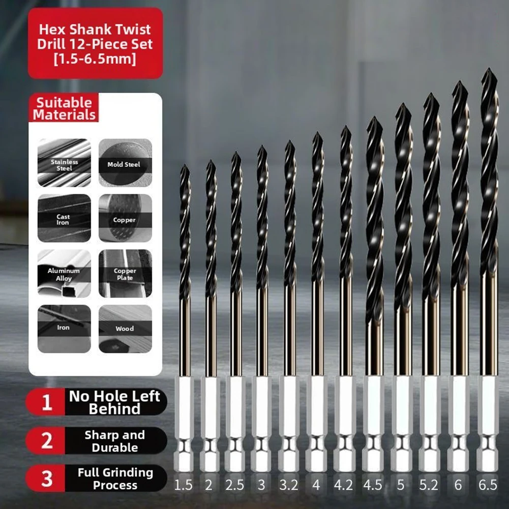 

135 Split Point Cobalt Drill Bits For Metalworking Cobalt Steel Twist Drill Set Drill Bit Eccentric Cutting Edge