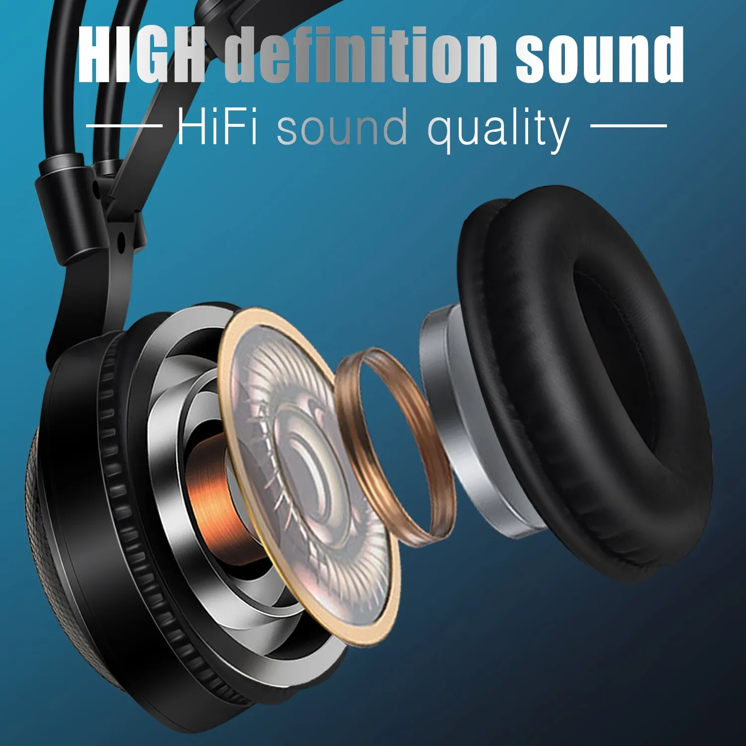 Silent Disco Wireless Headphones- 500m Range transmitter for House Party,Church, Meeting