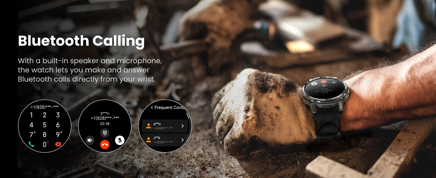 2026 KOSPET TANK T4C 5ATM Wasserdichte Smartwatch für Herren Robustes Militärdesign mit GPS Eingebaute Taschenlampe Gesundheitsüberwachung – Detail 10