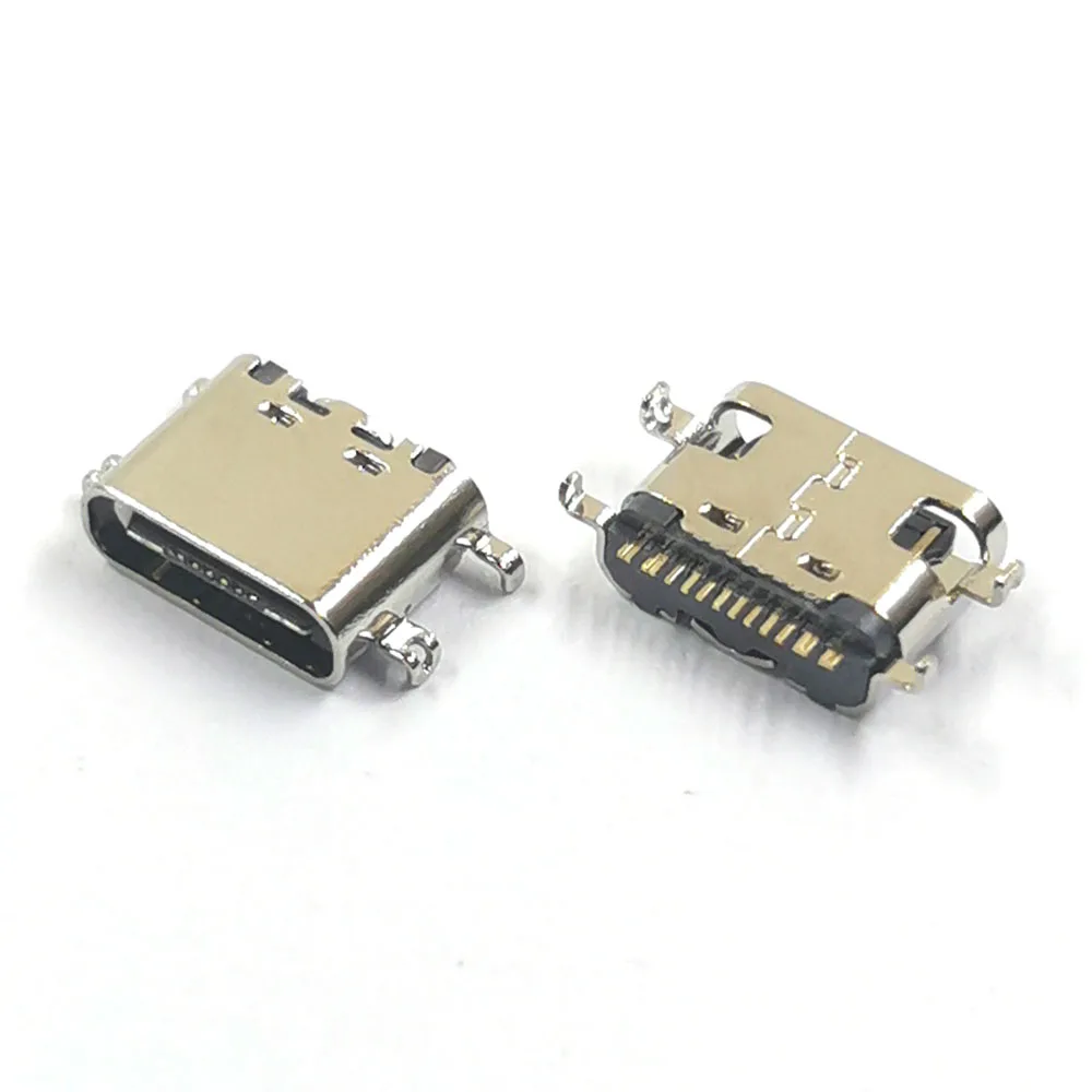 50 قطعة USB 3.1 موصل نوع C أفقي منتصف جبل 16P أنثى 1.6 مللي متر 0.8 مللي متر من خلال مجلس ل مهايئ شاحن لتقوم بها بنفسك نوع-C ميناء