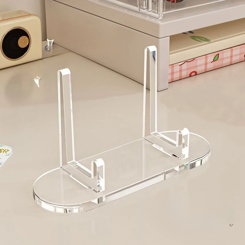 Clear Acrylic Display Stand, Adjustable Transparent Easel Multifunctional Holder for Cards, Plates, Photos and Small Decorations