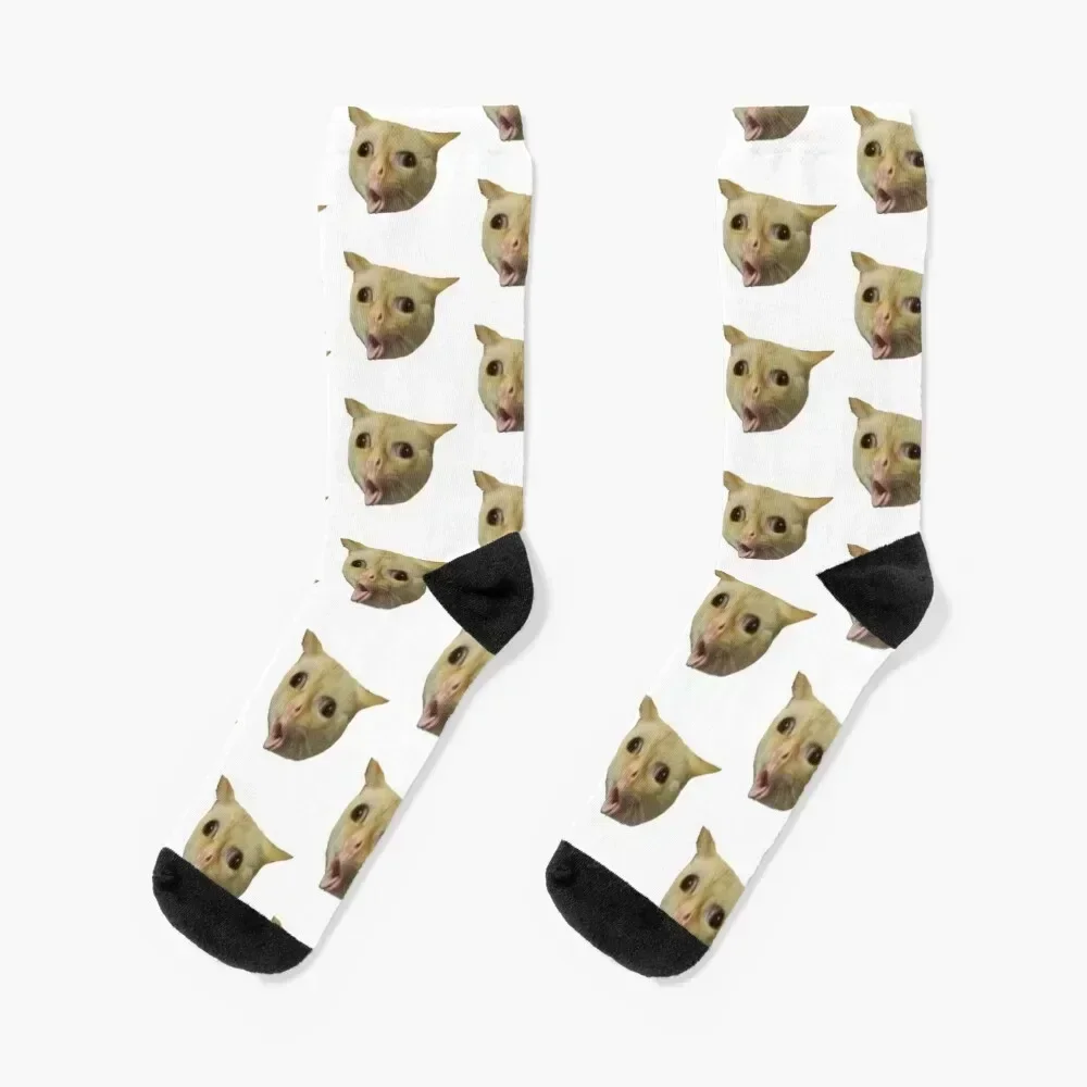 

Coughing cat meme Socks Stockings man Toe sports anti-slip sheer Socks For Men Women's