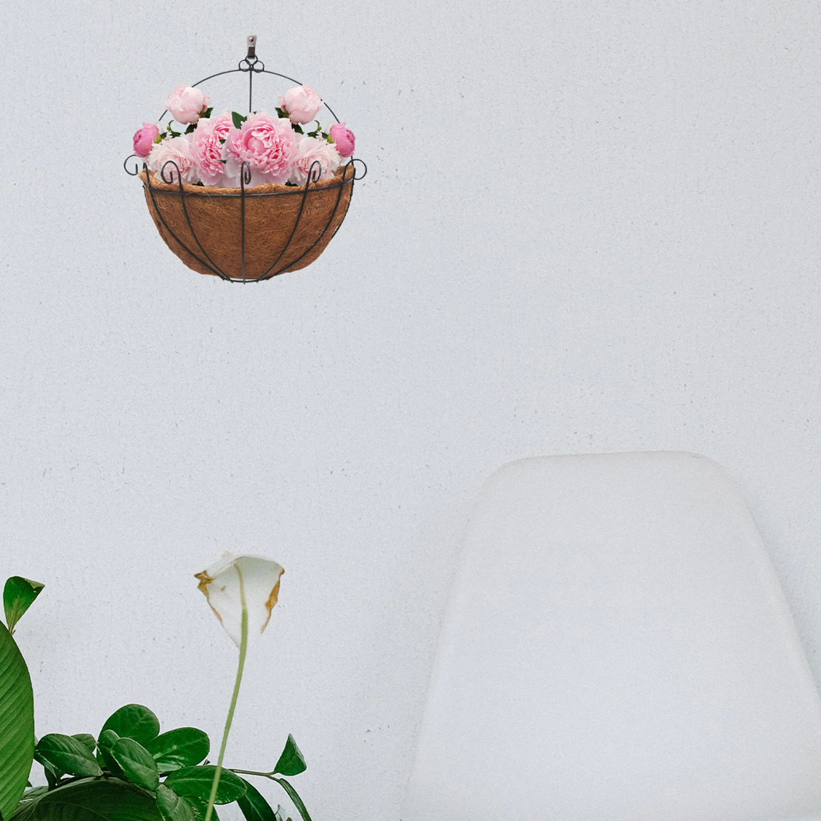 

2 pcs 30Cm Half Ball Coconut Fiber Flowerpot Liner Mat Plant Cushion Pad Hydrophobic Breathable Root Protection For