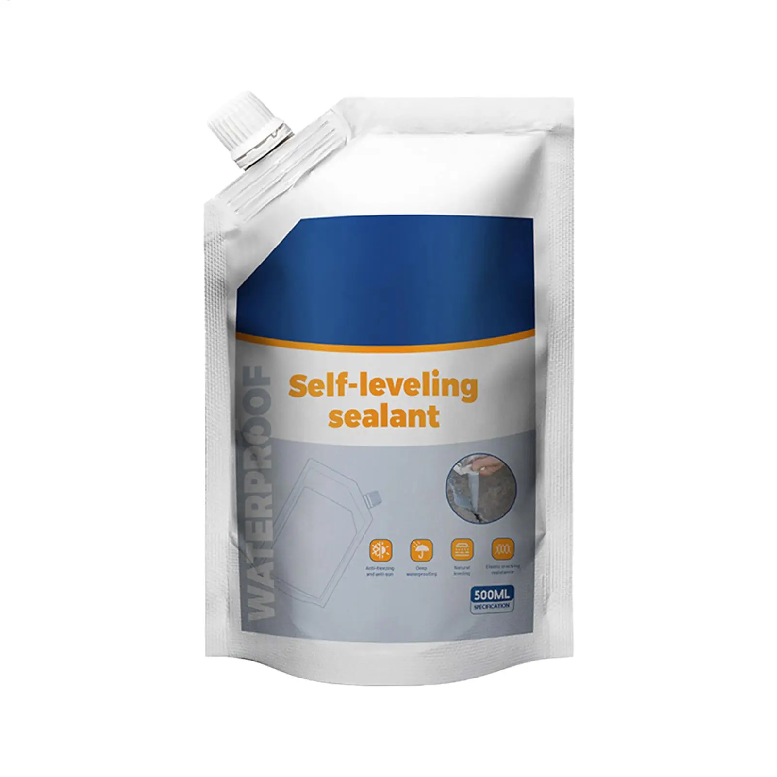 Agente de relleno de grietas, relleno líquido para grietas de hormigón, sellador de reparación de hormigón de 500ml, sellador para fugas, para techos, piscinas, baños y sótanos