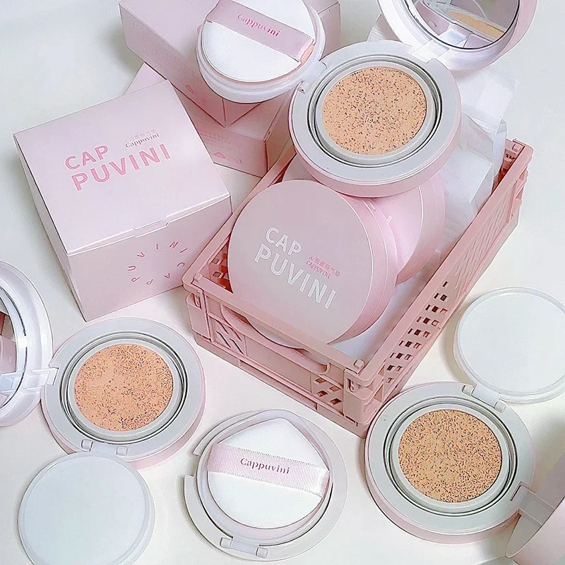 Cappuvini hidratante almofada de ar creme luz à prova dwaterproof água base líquida natural ilumina o tom da pele almofada de ar bb creme