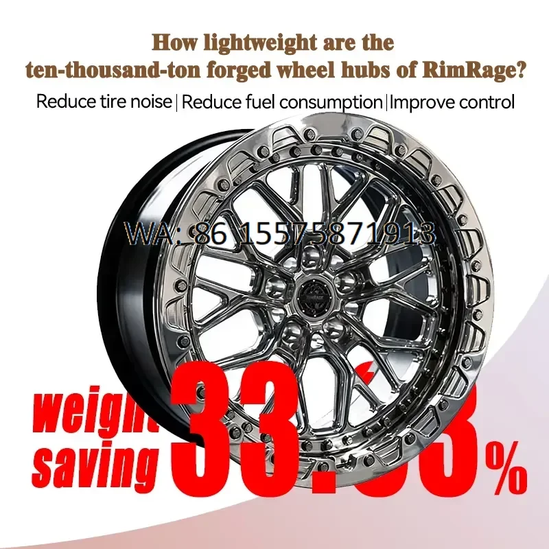 OEM Beadlock Forged Wheels for G20 330i M340i A4 S4 C300 C43 Arteon 15 16 17 Inch Polished Alloy