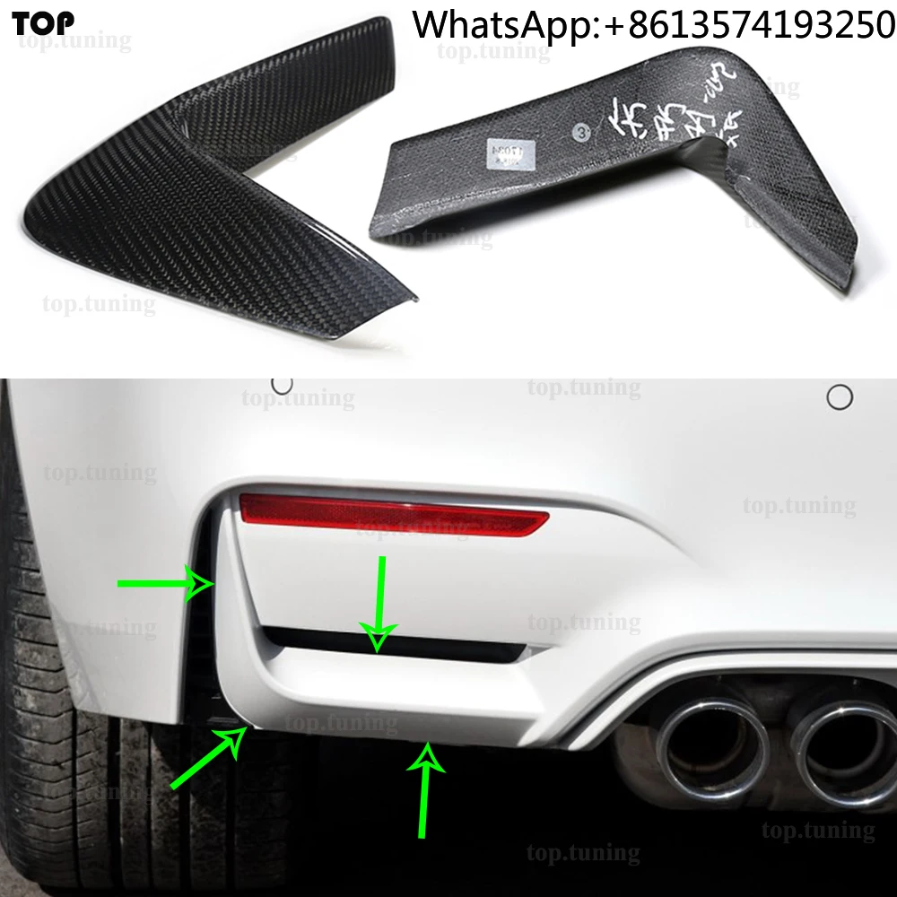 

For REAL CARBON FIBER for BMW F80 M3 F82 F83 M4 Carbon Fiber Rear Splitter 2014 2015 2016 2017 2018