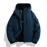 Unisex Hooded Winter Padded Jacket Outdoor Windproof Mountain Parka Multi Pocket Zipper Thermal Warm Couple Cotton Coat Casual S 4