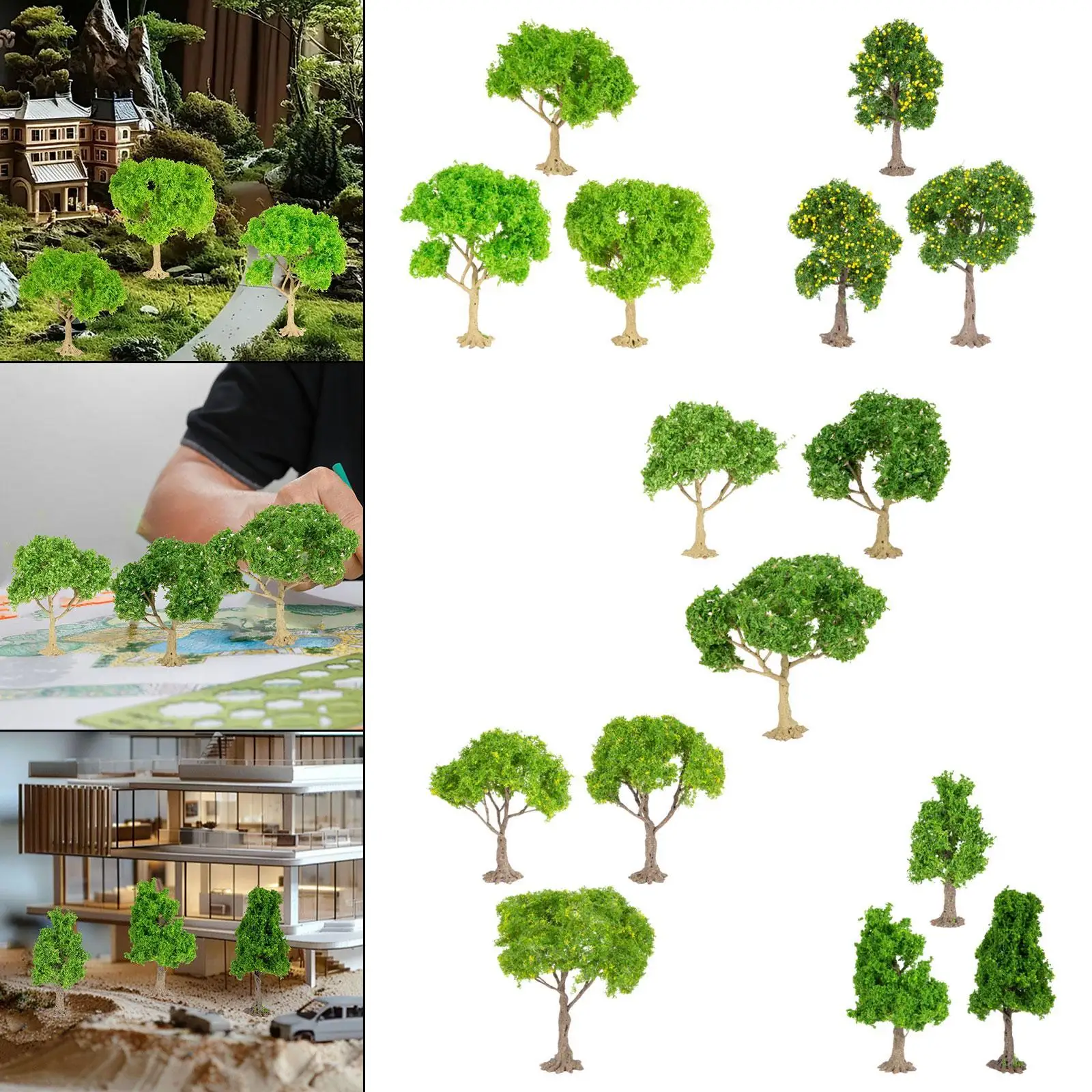 

3шт миниатюрные деревья для сказочного садового декора железной дороги пейзаж диорама макет