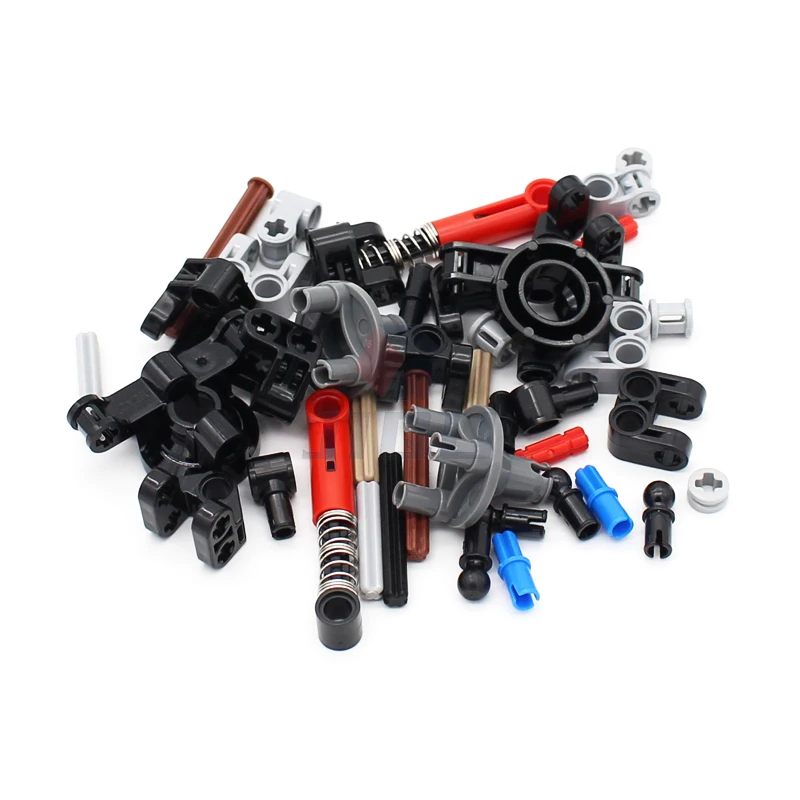 42 Pcs High-Tech Parts Suspension Shock Absorber Axle Pin MOC Kit Building Blocks Compatible Technical Car Steering Bricks Toys