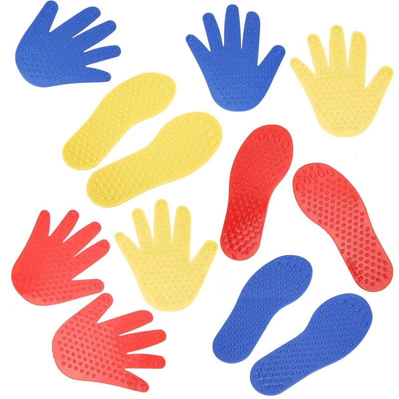 Hand And Feet Games Set Exercise Mat Coordination Play Spot Markers Stepping Stones Obstacle Course Sensory Integration Training