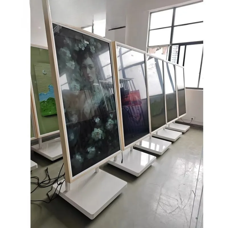 55 Inch Wall Mount Digital Signage Screen 2K 4K WIFI LCD Display for Intelligent Art Museum Digital Frame