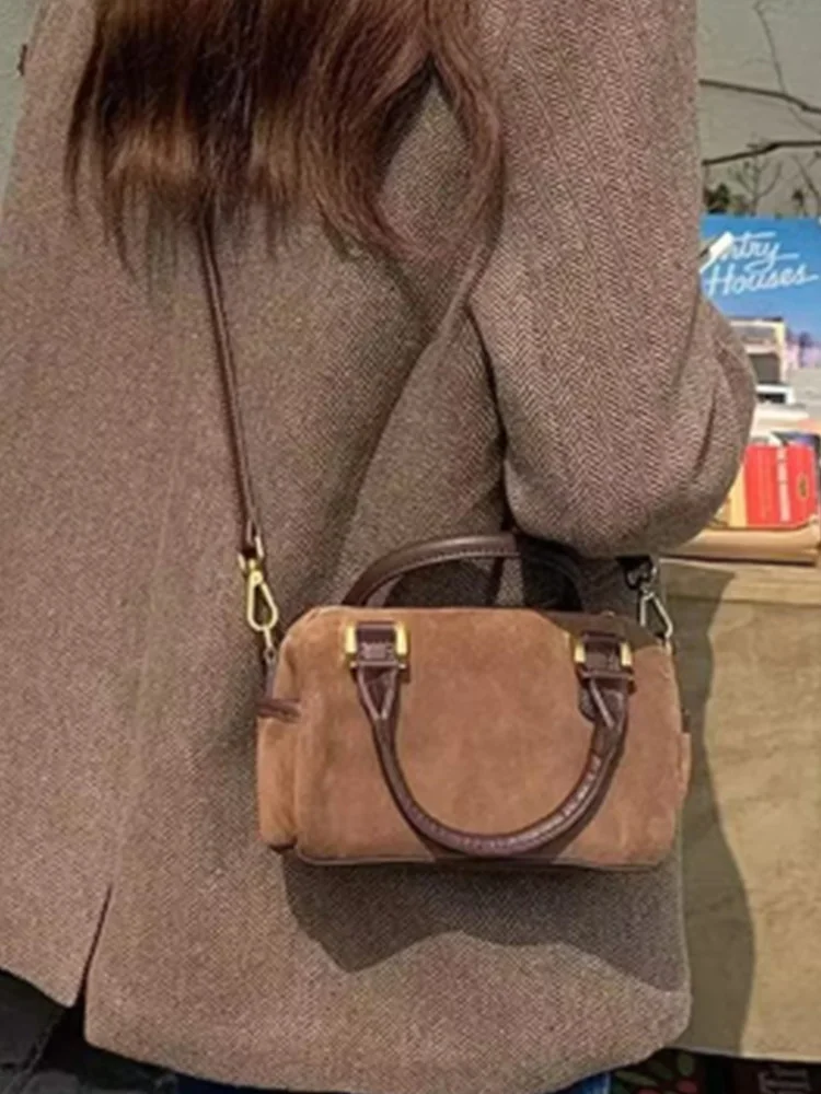 Casual kobiety Khaki Boston torba 2023 moda lato panie stałe kolor torebki kobiece Chic