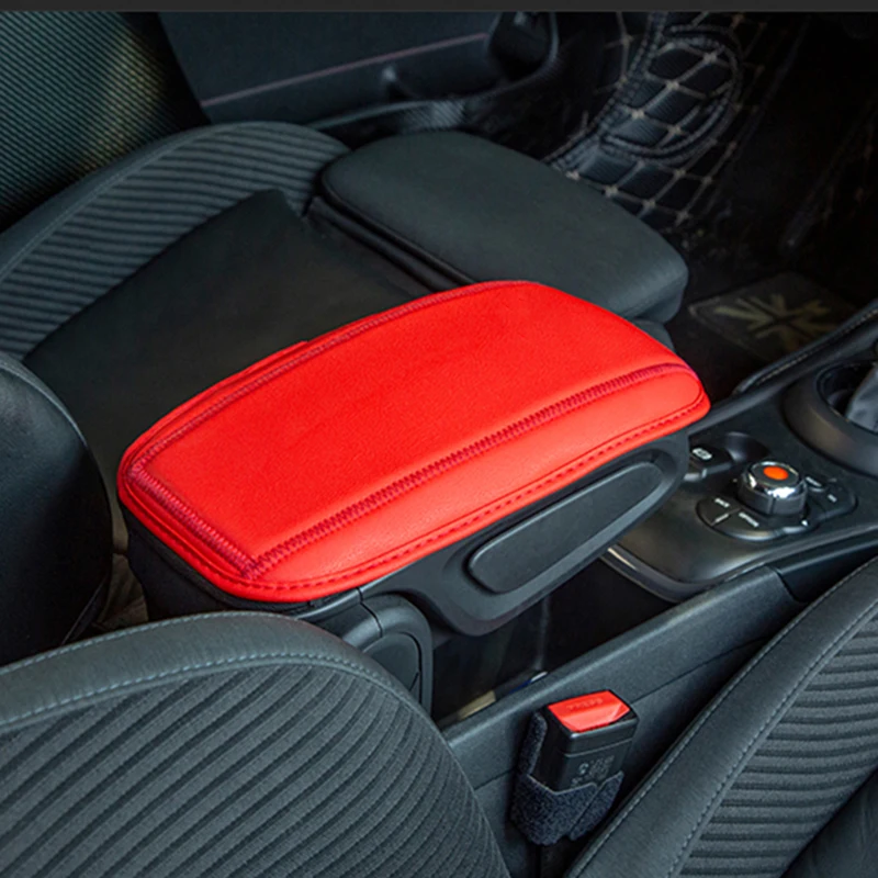 

Car Styling Leather Armrest Cushion Case Mats Interior Protector Cover For Mini Cooper S JCW F55 F60 Clubman Auto Accessories