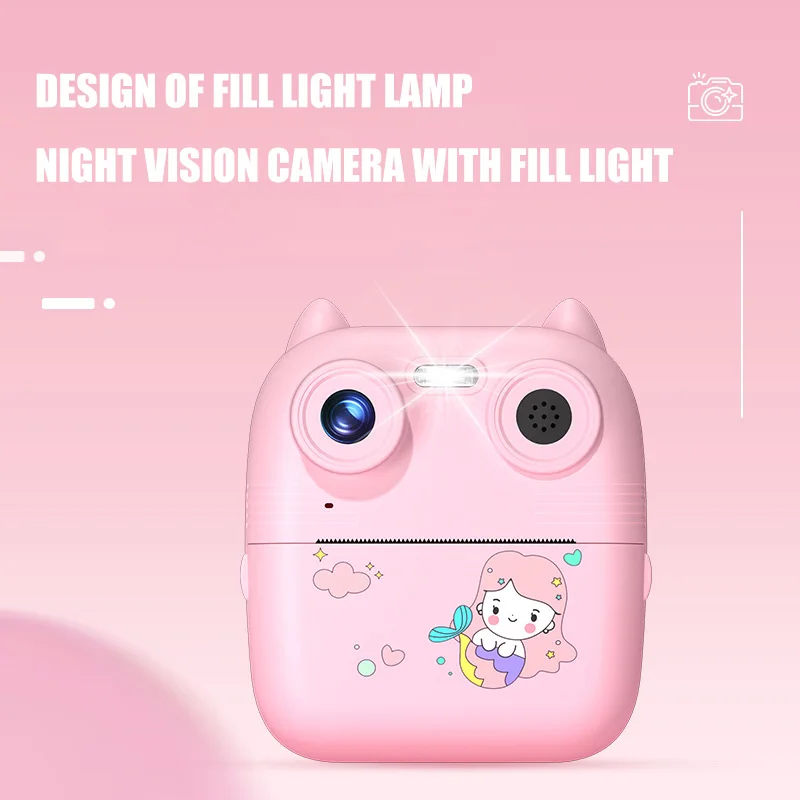 كاميرا الأطفال الطباعة الفورية كاميرا رقمية صغيرة HD التقاط الصور فيديو المحمولة في الهواء الطلق التصوير الفوتوغرافي لعب كاميرا للأطفال الهدايا #3