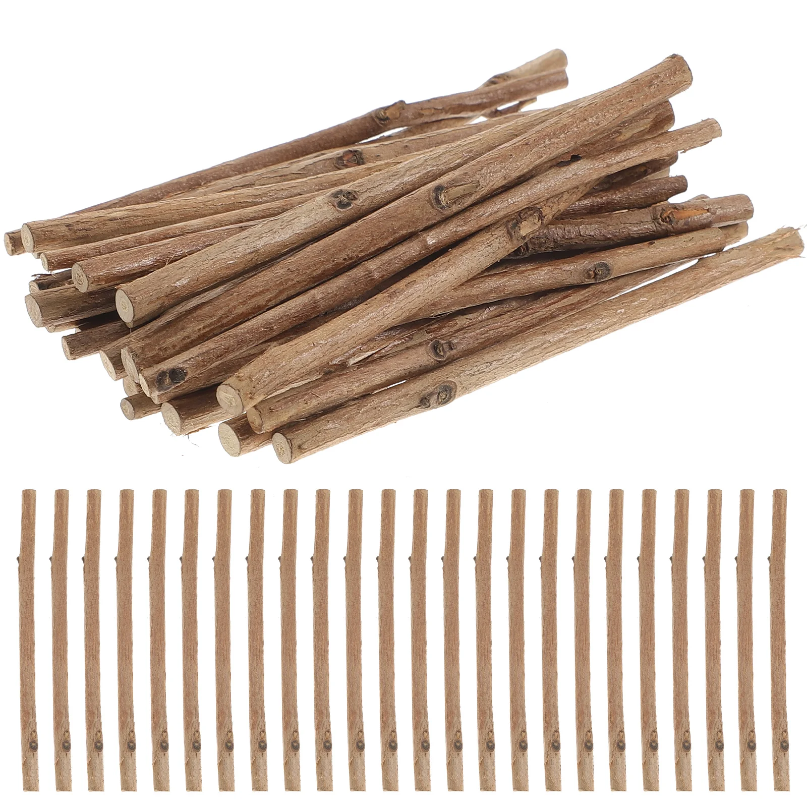 

100 Pcs Tea Tree Sticks Small Artificial Plants DIY Boxwood Decorate Wooden Log for Office