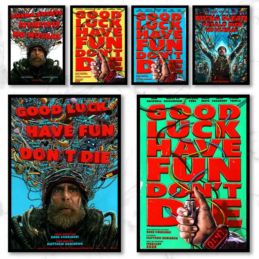 Movie G-Good Luck, Have Fun, Don't Die Poster Graffiti Art Posters, Chic Wall Decor for Home, Studio, Office & Coffee Shop