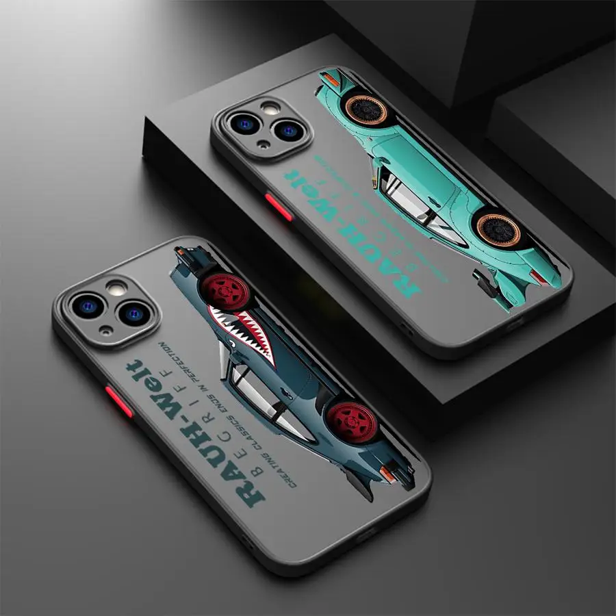JDM Tokyo Drift Sports Car Phone Case for iPhone 16 Pro 11 12 Mini 13 14 Pro 15 Pro Max 7 8 Plus XR XS MAX funda
