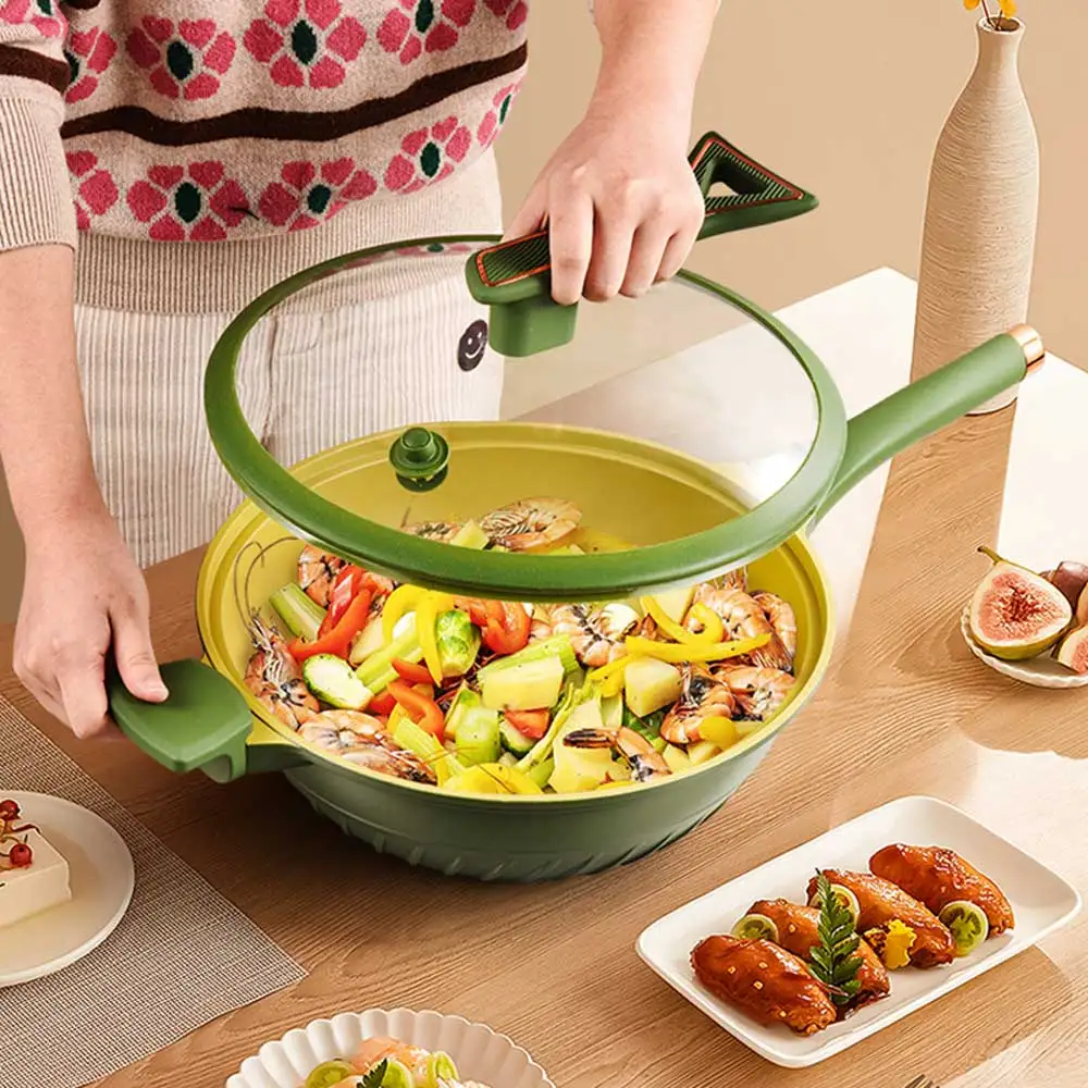 32cm household frying pan non-stick frying pan with smoke-free frying pan multi-function integrated pan