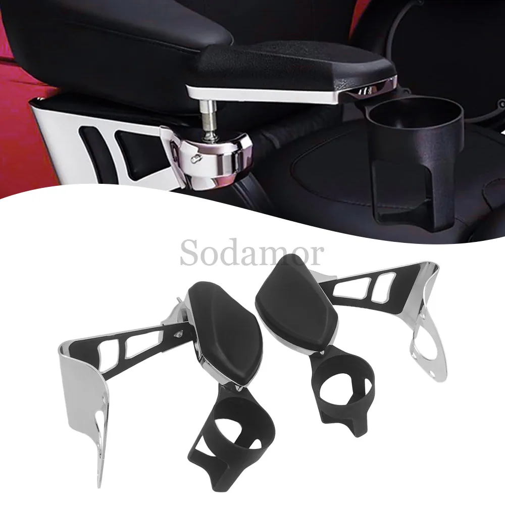 Passenger Armrests With Drink Holder Fits For Harley Touring Electra Glide Road Glide Ultra And Tri Glides 2014-Up Motorcycles