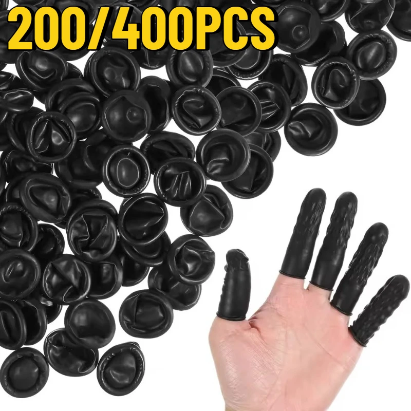 

200/400PCS Disposable Black Finger Cots For Household Daily Use Dishwashing Sweep The Floor Take Out The Trash Finger Cots Tools