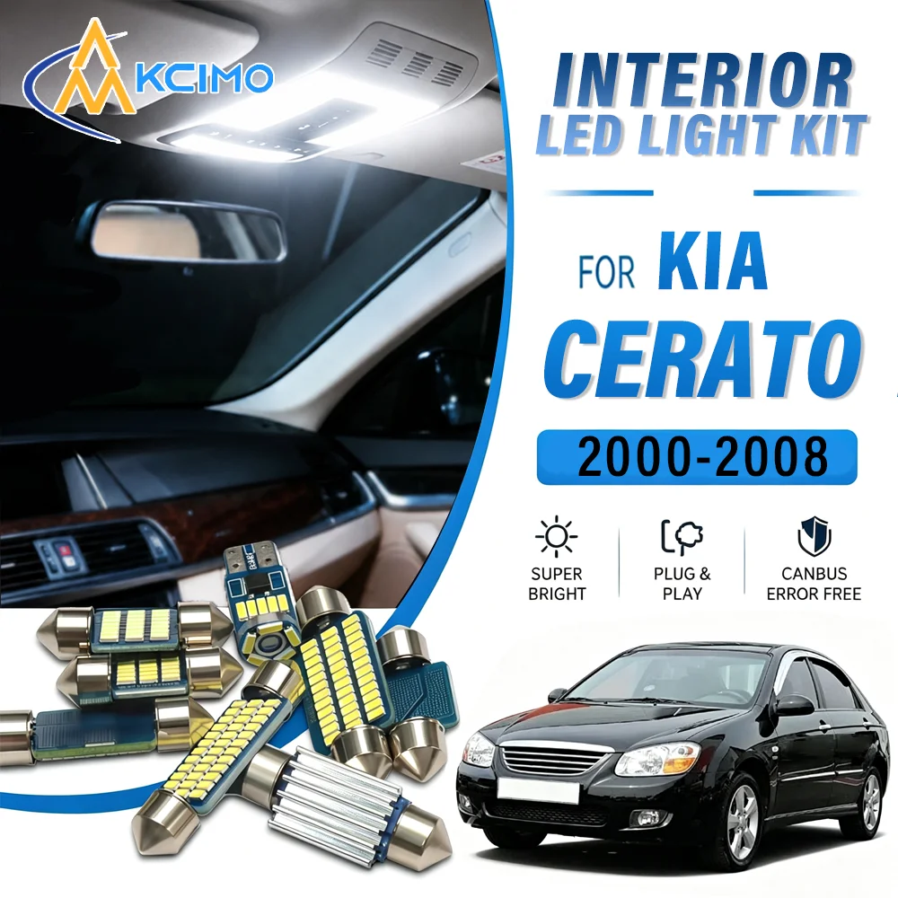 For KIA Cerato 2000-2008 Canbus Compatible Auto Interior LED Lamps, Car Indoor Light Bulbs, OEM Replacement