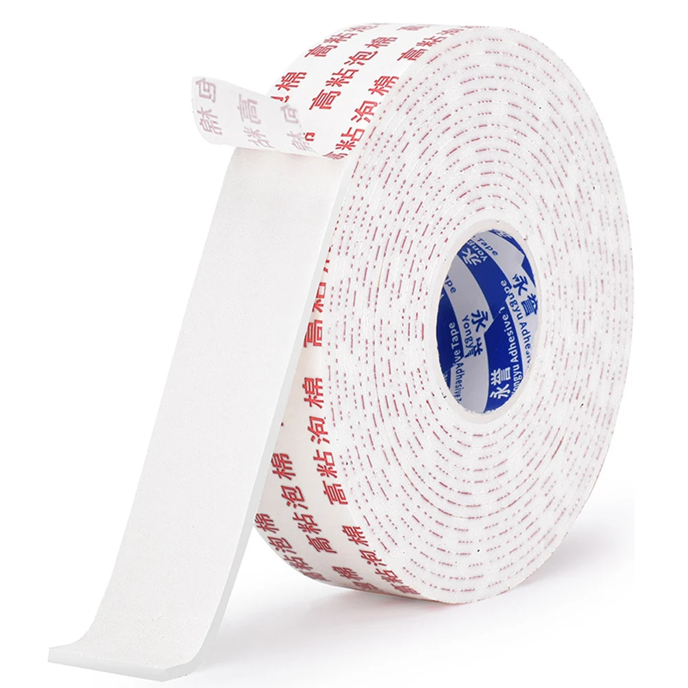 Fita adesiva dupla face de espuma forte, amortecedor branco, vedação de porta e janela, tapete fixo, decoração de parede, instalação, interior do carro