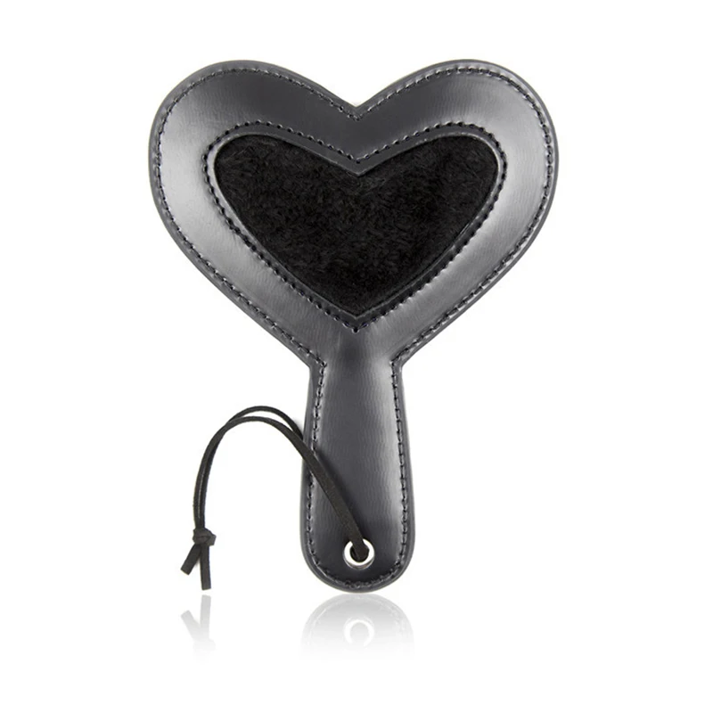 19cm Heart Shape Mini Paddle Riding Crops Flogger Horsewhips Spikes Leather Spanking Paddle Slapper Dressage Whips