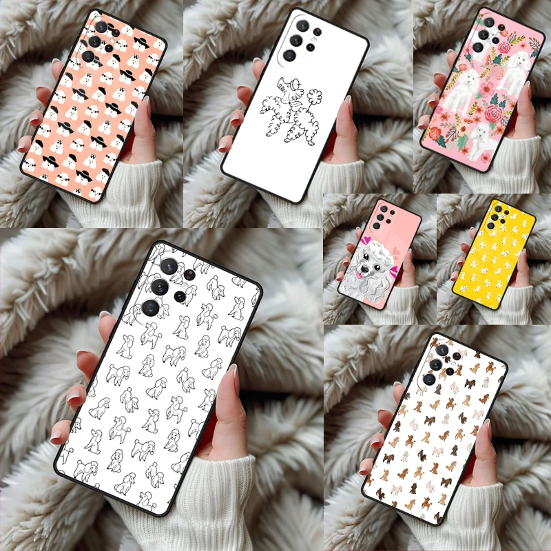 Poodle Dog Cartoon Funda Phone Case For Samsung Galaxy S24 S25 S26 Ultra S22 S23 Plus S21 S20 FE Note10 TPU Cover