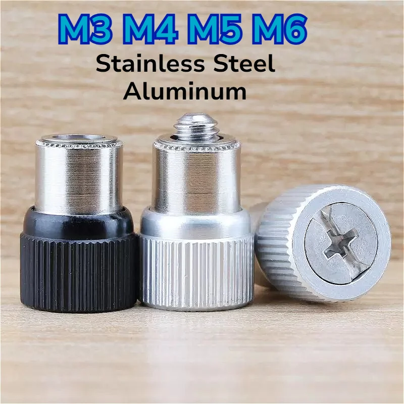 M3 M4 M5 M6 Stainless Steel/aluminum Self-clinching Spring Loaded Captive Panel Screws Panel Spring Bolts Panel Cabinet Screw