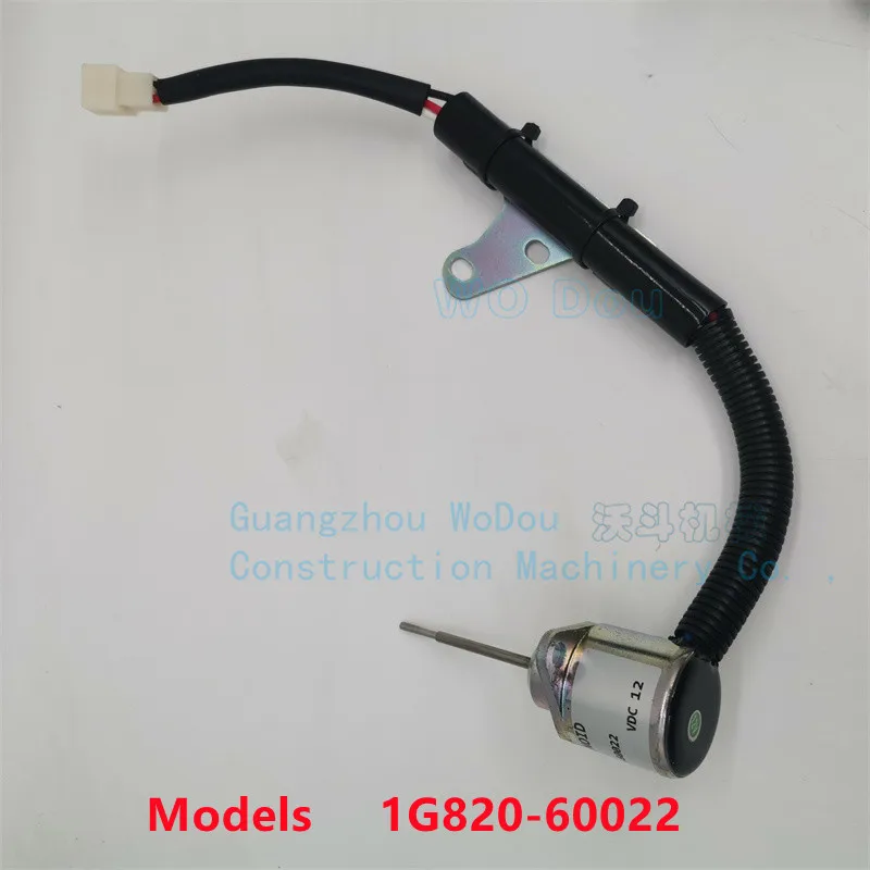 

12V 1G820-60022 Fuel Shutoff Solenoid Stop shutdown For Kubota U15 KX016 D782 D722 D902 Z482 engine SA-5156 1503ES-12A5SUC9SLC24