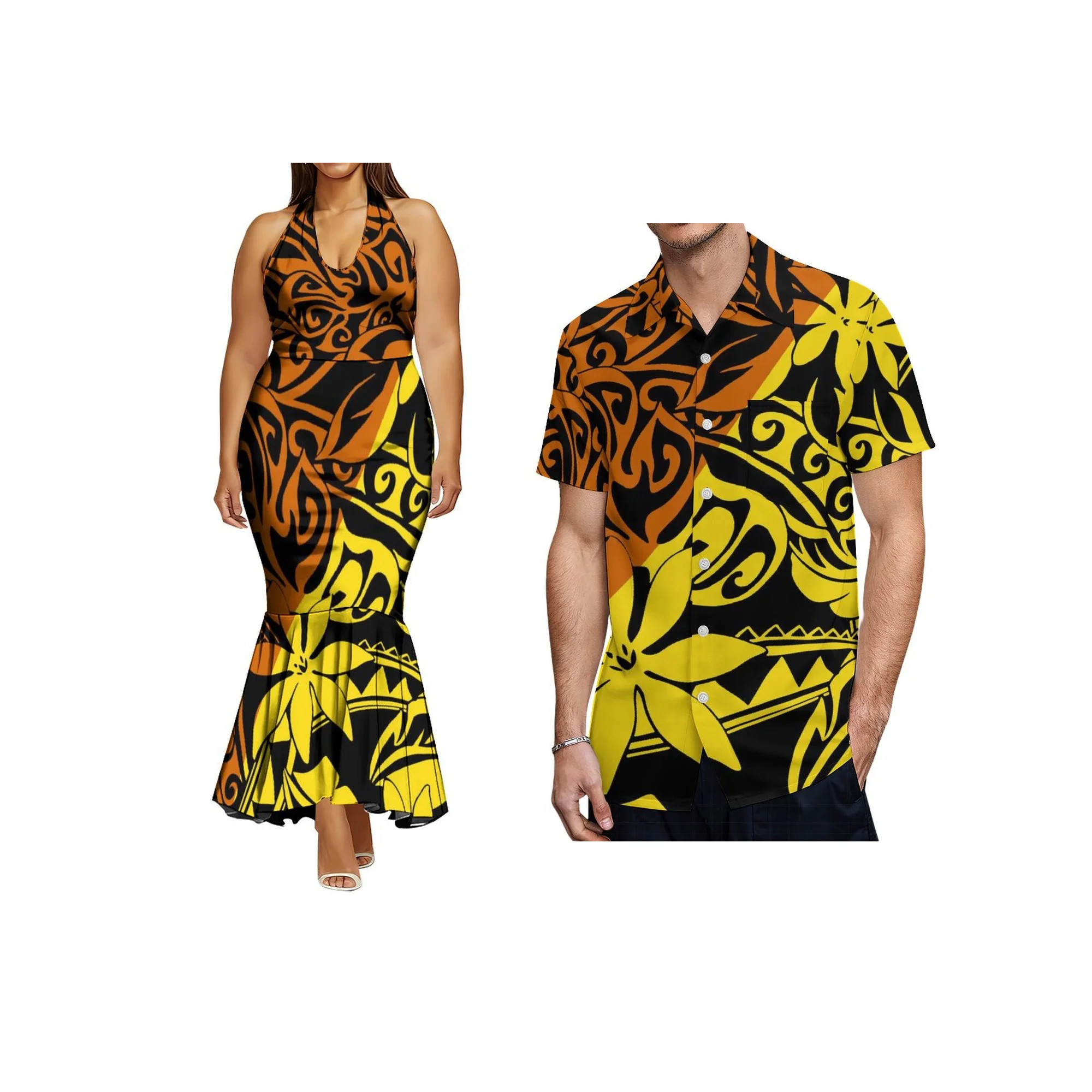 ชุดเดรสทรงเมอร์เมดหางปลาสำหรับผู้หญิง ราคาดีที่สุด พร้อมซิปด้านข้าง ชุดราตรีเข้ารูป ดีไซน์แบบแปซิฟิกไอส์แลนด์ ชุดเดรสผูกเชือก