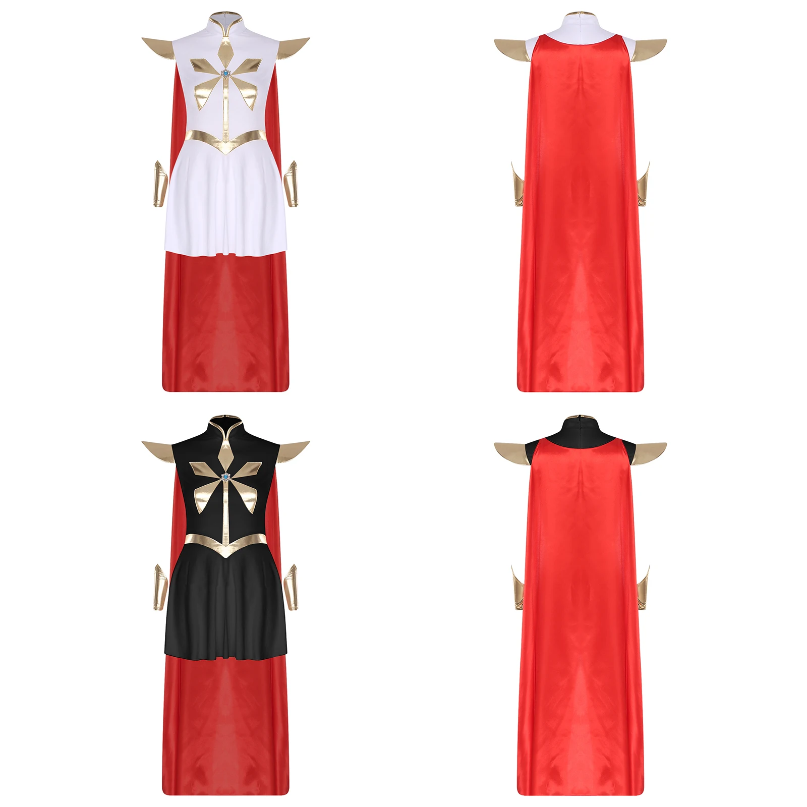 

Платье принцессы на Хэллоуин, костюмы, женское блестящее металлическое платье со стразами, плащ с нарукавником для карнавала, косплея, вечеринки