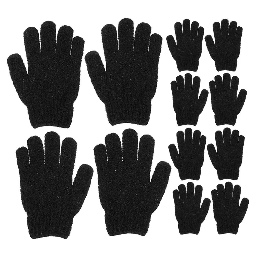 

6 Pairs Gloves Body Scrub Dead Skin Scrubber Car Cleaning Dry Exfoliating Hand Mitt Bath for Shower
