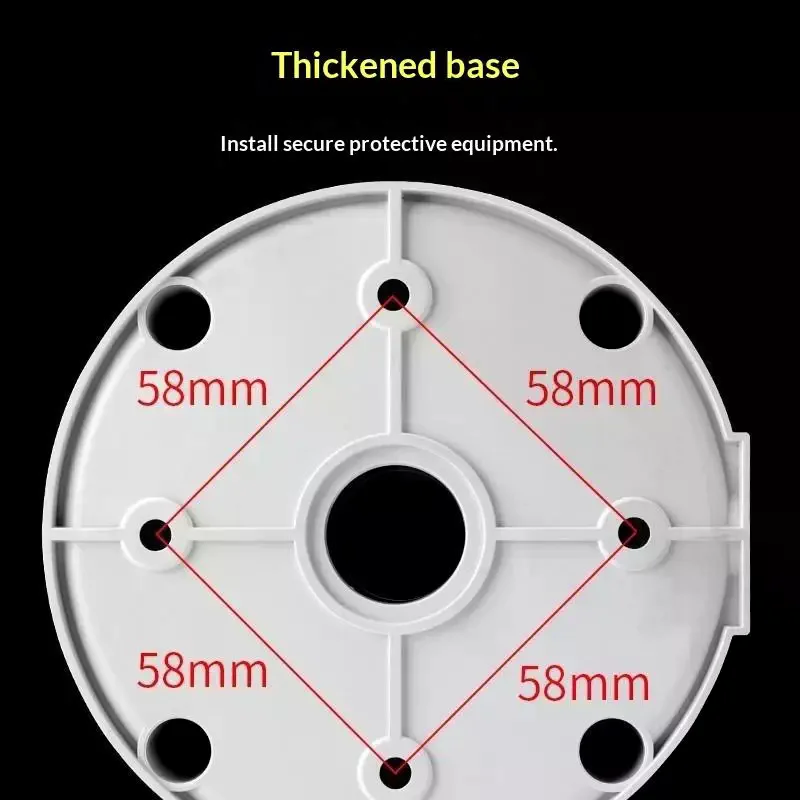 Security Camera Junction Box Round Universal Dome Camera Mount Base Multi Hole Waterproof CCTV Bracket Accessories