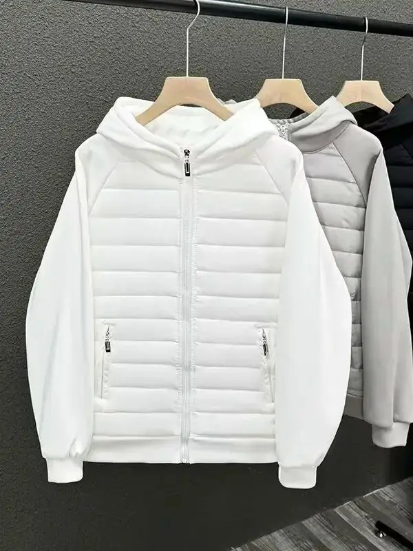 

Мужская зимняя повседневная толстовка с капюшоном на хлопковой подкладке, удлиненная, без бренда, весна