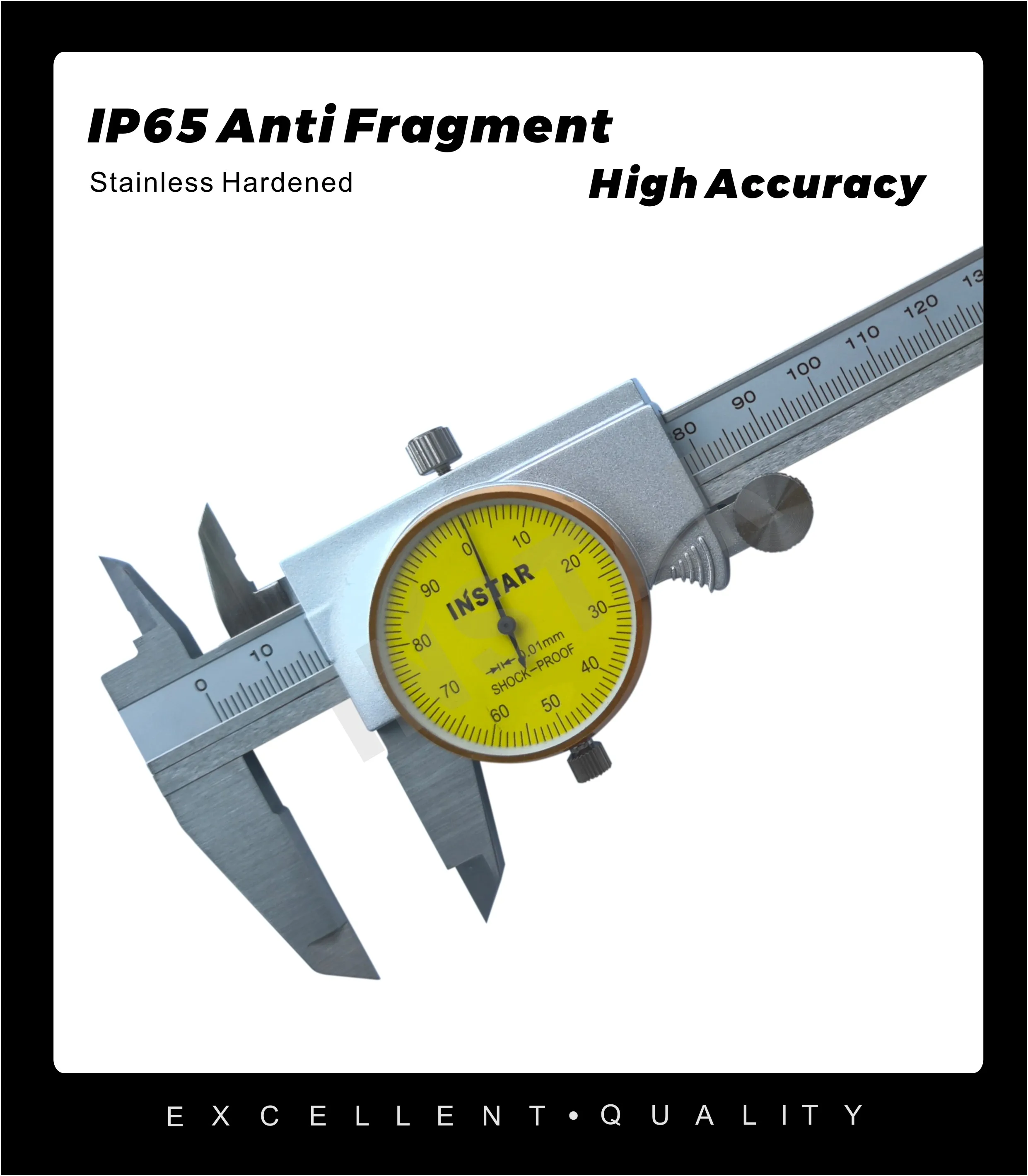 INSTAR IP65 Messschieber aus Edelstahl 0-150mm 200mm 0,01mm Bruchsicher Industriequalität 0-300mm 0,02mm – Detail 2