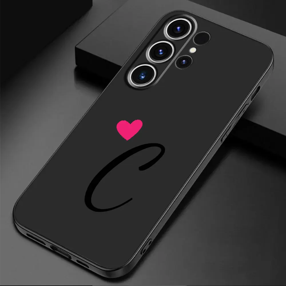 Etui na telefon Samsung Galaxy S20 S24 Ultra S21 5G S23 Ultra S22 Plus S21 FE Inicjał A-F Miłość Serce Pokrowiec dla par — zdjęcie 5