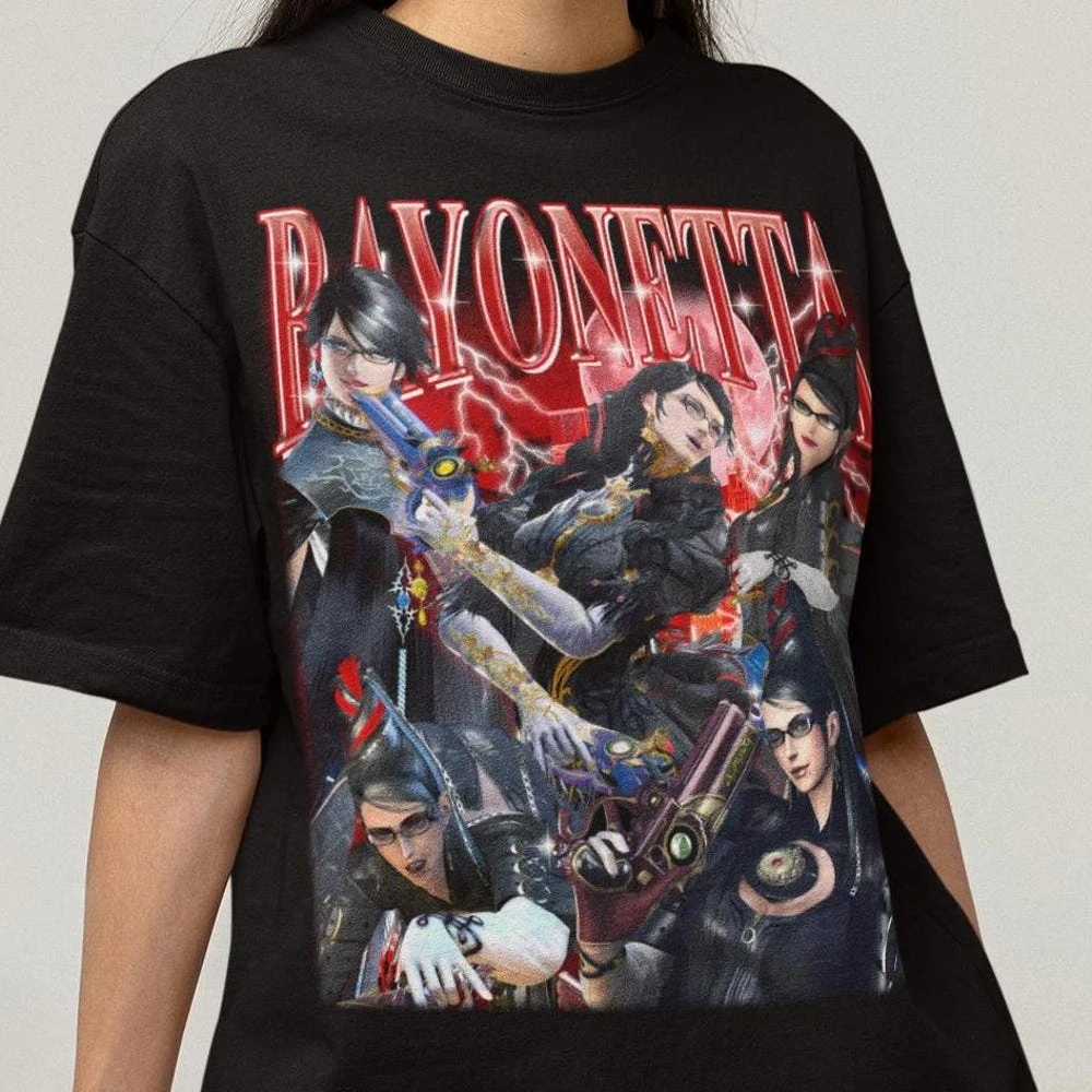 Unisex Bayonetta Umbran Witch Cereza Gaming Bootleg T-Shirt Japanese Videogame Shirt