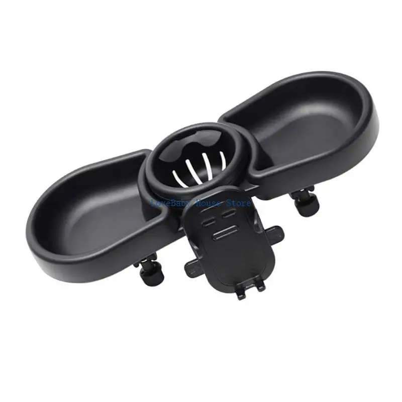 

BX0D 4 in 1 Baby Strollers Tray Pram Dinning Plate Bottle Cup Phone Holder